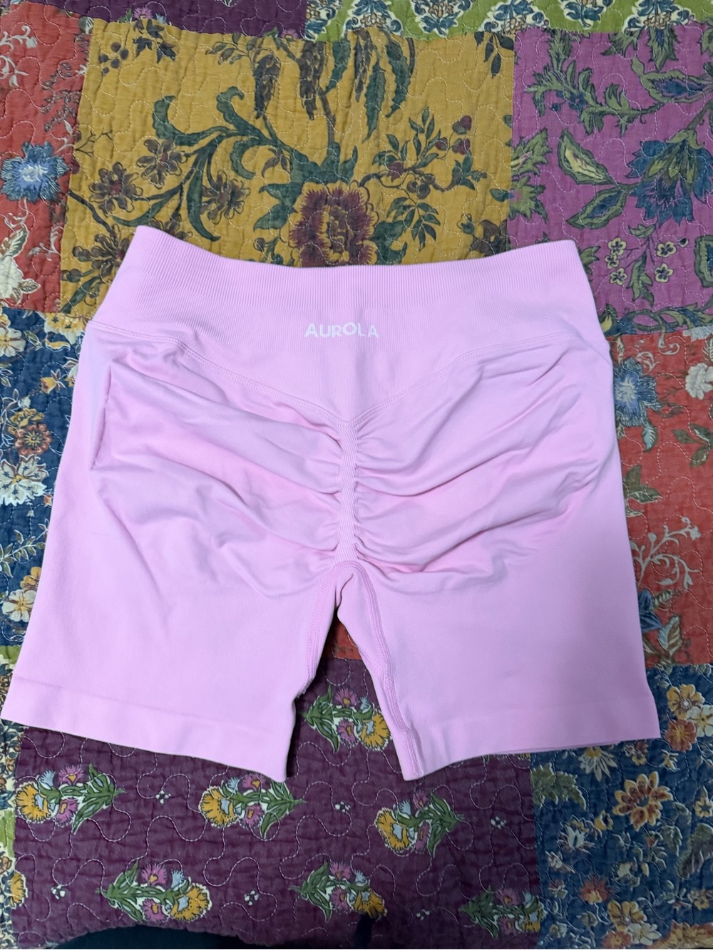 Aurora Pink Ruched Women’s Bike Shorts